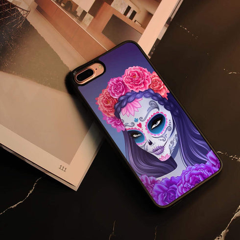 for iPhone 8, iPhone 7, iPhone SE 2 (2020), Art Design Soft Back Case Phone Cover, HOT12160 Sugar Skull...