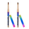 2pcs Nail Art Clean Up Brushes, Painting Brushes for Nails with Round & Angled Head Acrylic Nail Brush Pen Painting Tools for Women Nail Art Desig...