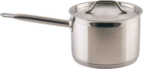Winco Heavy-Duty Stainless Steel Sauce Pan with Cover, 4.5 Quart...