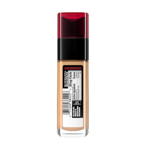 L'Oreal Paris Makeup Infallible Up to 32 Hour Fresh Wear Lightweight Foundation, 455 Natural Buff, 1 Fl Oz, Packaging May Vary...