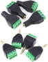 Glarks 8Pcs 3.5mm(1/8inch) Stereo Audio Balanced Male & Female Jack to AV 3-Screw Video Balun Terminal Adapter Connector...