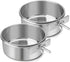 Dog Bowl Stainless Steel Pet Hanging Food Water Bowl Cage Feeding Cup Feeder for Dogs Cats Rabbits Birds Small Animal (Medium (2pcs)...