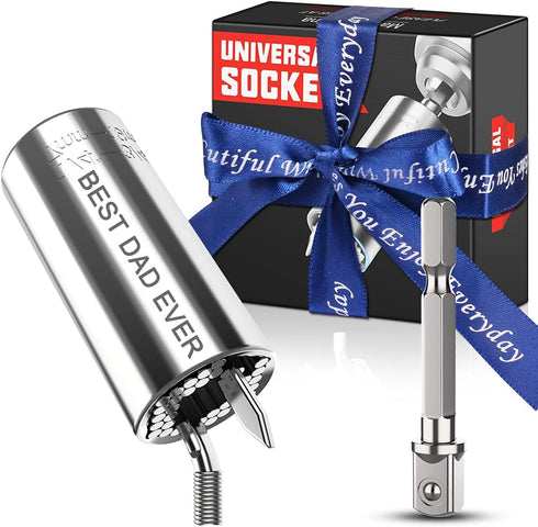 Stocking Stuffers for Men Dad Gifts, Universal Socket Sets Tool Birthday Christmas Gifts BEST DAD EVER for Boyfriend Son Husband Dad Grandpa Cool ...