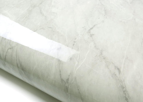 ROSEROSA Peel and Stick PVC Faux Marble Self-Adhesive Wallpaper Covering Counter Top Shelf Liner Carrara (PGS4133 : 2.00 Feet X 6.56 Feet)...