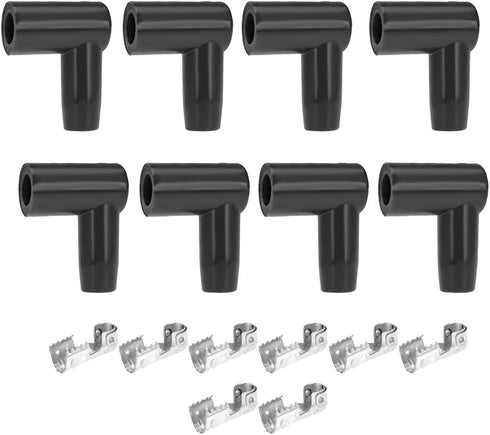 Coil Boot Terminal Kit 90 Degree Boots HEI Distributor Spark Plug Ignition Wire 6mm 7mm 8mm 9mm 10mm (Pack of 8), spark plug wire terminals, spark...
