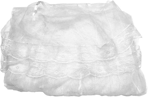 BCBYou Princess Bed Canopy Netting Mosquito Net Round Lace Dome for Twin Full and Queen Size Beds Crib with Jumbo Swag Hook (White)...