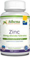 Athena - Zinc Supplement Tablets 50mg - Oxide/Citrate - 100 Coated Tablets...