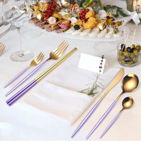 AARAINBOW 8 Pieces Stainless Steel Flatware Set Portable Reusable Cutlery Set Travel Utensils Set Including Chopsticks Knife Fork Spoon Straws Cle...