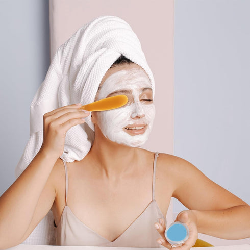 Qianyu 6Pcs Large Makeup Scoops Spatulas Plastic Cosmetic Spatula Face Mask Spoon Stick Applicator Beauty Spa Facial Skin Care Tools for DIY Cream...