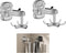 Reusable Utensil Hooks with 6 Hooks; 2 Pack Utensil Rack Self Adhesive & Suction Cup Hook 360° Rotating Under Cabinet Key Hook Kitchen Utensil Hol...