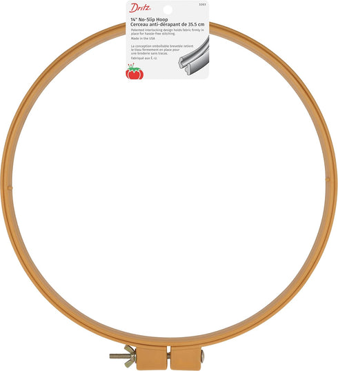 Dritz 3203 Plastic No-Slip Quilting Hoop, 14-Inch, Natural...