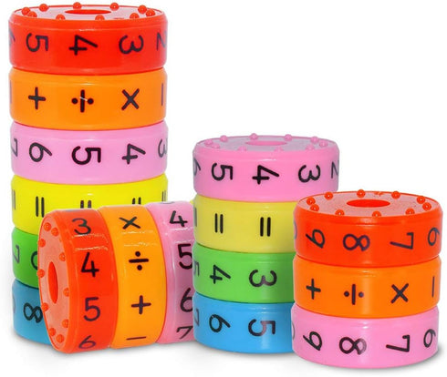Learning Toys Math Toy Montessori Preschool Learning Educational Counting Game Numbers and Symbols Math Skills Colorful Fridge Kindergarden Educat...