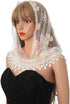 Wedding Church Veils Lace Scarf Floral Shawl Mass Tulle Head Covering Cathedral Mantilla Veil for Women...
