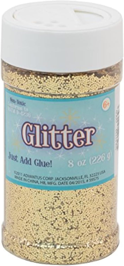 Sulyn Gold Glitter Jar, 8 Ounces, Non-Toxic, Reusable Jar with Easy to Use Shaker Top, Multiple Slot Openings for Easy Dispensing and Mess Reducti...