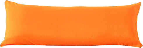EVOLIVE Ultra Soft Microfiber Body Pillow Cover/Pillowcases 21"x54" with Hidden Zipper Closure (21"x54" Body Pillow Cover, Orange)...