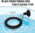 Fish Feeding Ring, Fish Safe Floating Food Feeder Circle Blue, with Suction Cup Easy to Install Aquarium, Square and Round Shape Fish Tank Towels ...