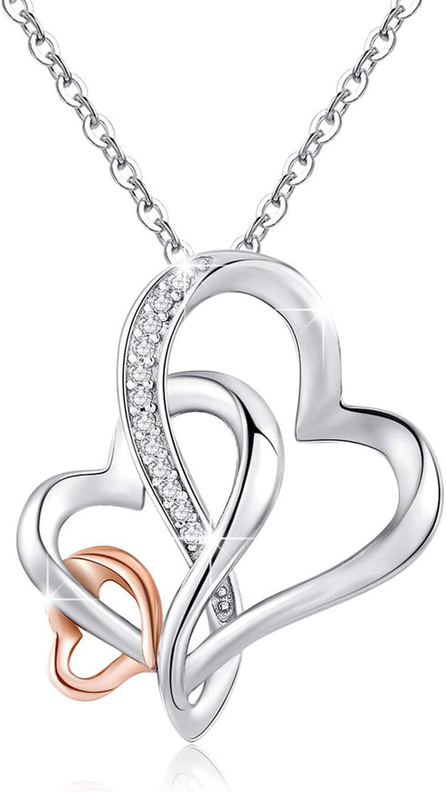 MEDWISE Three Generations Necklace for Grandma Gifts Jewelry S925 Sterling Silver Grandmother Mom Granddaughter Mother's Day Necklace Jewelry Birt...