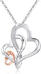 MEDWISE Three Generations Necklace for Grandma Gifts Jewelry S925 Sterling Silver Grandmother Mom Granddaughter Mother's Day Necklace Jewelry Birt...