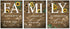 Family Sunflower Butterfly Wall Decor, Inspirational Family a Little Bit of Crazy Loud Love Rustic Wood Sign Wall Art for Living Room Set of 3(8"X...
