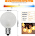 25 Pack G40 Frosted Replacement Bulbs, 5W Globe Light Bulbs Fits E12 Candelabra Base, Glass Incandescent Bulbs for Outdoor Patio String Lights, 22...