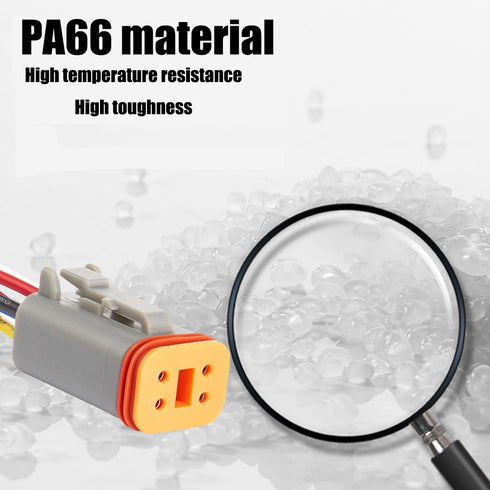 4 Pin Electrical Connector Waterproof Connector,Male and Female Way 16 AWG Wire Suitable for car Truck, Boat and Other Wire Connection (5 Pack) Gr...