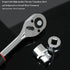 1/4 Inch Ratchet Socket Wrench Set, Metric Socket Set with Quick Release Reversible Ratchet Wrench and Extension Bar, Metric SAE Mechanic Tool Kit...