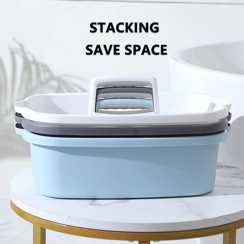 JiatuA Large Cleaning Supplies Organizer with Handle Portable Shower Caddy Basket Plastic Bucket Tool Storage for Bathroom, Bedroom, Kitchen, Coll...