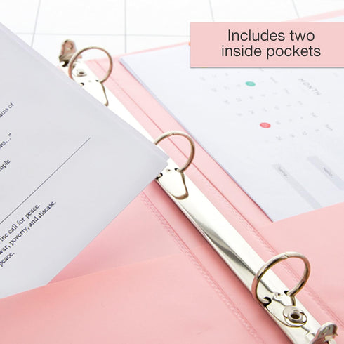 BAZIC 3 Ring Binder 1" Economy View Binders Organizer - Pastel Blue Color, Round Ring, Hold 175 Sheets Paper, for School Office Home, 1-Count...