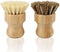 2 Pack Bamboo Dish Scrub Brush, Picowe Natural Scrub Cleaning Brush Vegetable Brush for Dishes Cast Iron Pots Pans, Used in Bathroom Kitchen Sink ...