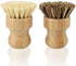 2 Pack Bamboo Dish Scrub Brush, Picowe Natural Scrub Cleaning Brush Vegetable Brush for Dishes Cast Iron Pots Pans, Used in Bathroom Kitchen Sink ...
