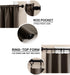 XTMYI Dark Brown Cafe Curtains for Kitchen Set of 2 Pack Insulated Waterproof Short Curtains for Bathroom Small Window,30 Inch Length,Espresso...