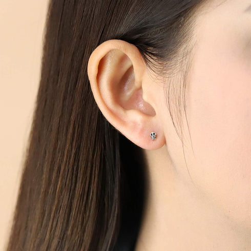 Boma Jewelry Sterling Silver Skull Stud Earrings...