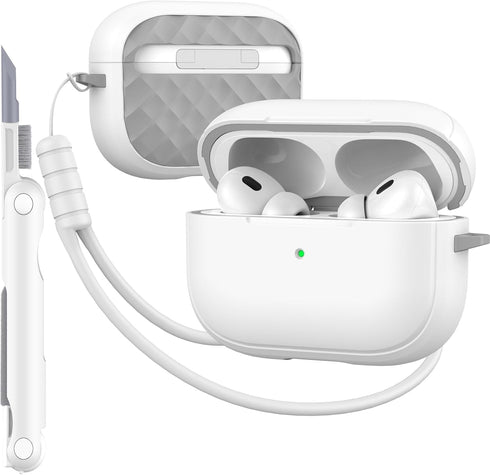 for AirPods Pro Case (2023/2022/2019, 2nd/1st Gen), Compatible with Airpods Pro 2nd Generation (USB-C/Lightning Cable), Youthful Macaroon Color wi...