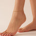 Ankle Bracelets for Women 18K Gold Plated Dainty Layering Anklets for Women Layered Twisted Rope Coin Chain Anklet Bracelets Waterproof Beach Summ...
