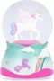 Elanze Designs Flying Rainbow Unicorn 80MM Sturdy Wind Up Musical Glitter Water Snow Globe Tabletop Dresser Nightstand Figurine Decoration Plays T...