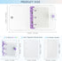 4 Pack Mini Transparent 3 Ring Binder Covers with Mini Binder Inner Paper and Pockets Clear Soft PVC Notebook Closure Loose Leaf Folder Round Ring...