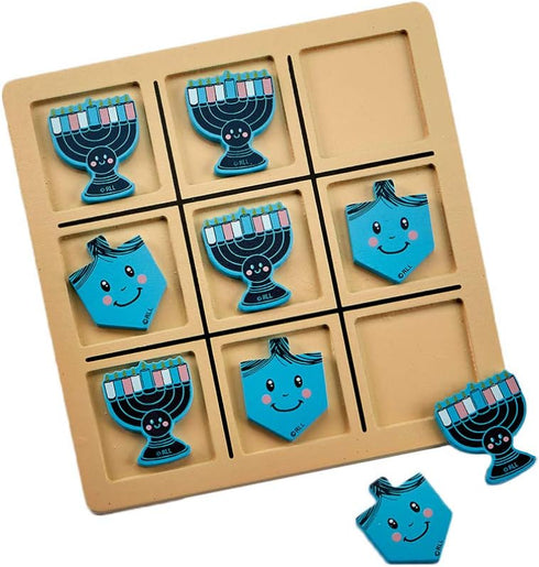 Rite Lite Hanukkah Tic Tac Toe Game - Jewish Board Game Wooden Display Chanukah Gifts for Kids Holiday Party Favors Judaism A Perfect Family-Frien...