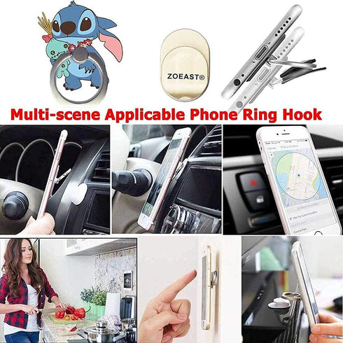 ZOSTLAND 3Pack Blue Alien Green ET Phone Ring,Universal 360°Adjustable Phone Case Finger Grip Stand Holder Desk Stent Mount Car Hook Compatible wi...