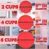 CIBI Food Storage Container Lids (2 Cups, Red - 6PK) For Pyrex and Anchor Round Glass Containers, Dishwasher and Microwave Safe Replacement Lids...