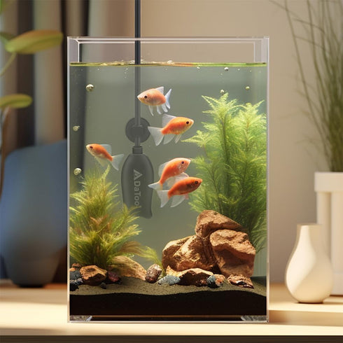 Super Mini Aquarium Heater 6 Watts Small Fish Tank Flat Heater 6W with Free Thermometer Strip Submersible Slim Betta Heater for Up to 2 Gallon Des...