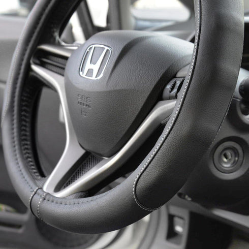 Motor Trend Ergonomic Grip Steering Wheel Cover/Protector for Small Size Steering Wheels in Cars, SUVs, Boats (13.5-14.5") (Grip Drive Pro Comfort...