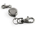 1PCS Retractable Key Chain with Hook Zinc Alloy High Resilient Anti-lose Stretch Key Ring Holder Tool Telescopic Rope Black...