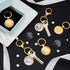DICOSMETIC 20 Sets Blank Cabochon with Keychain Set Golden Alloy Pendant Cabochon Settings and Glass Cabochons DIY Blank Dome Keychain Making Kit ...