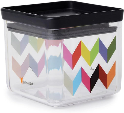 French Bull Ziggy Plastic BPA Free Leak-Proof Cereal and Dry Food Storage Container with Lid-Pantry, Kitchen, Snacks, Airtight, Stackable, Organiz...