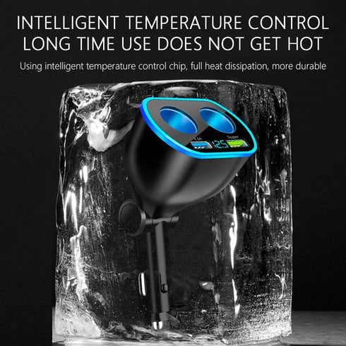 4 in 1 Cigarette Lighter Splitter Dual Cigarette Light Port Car Charger,66W High Power Fast Charging Car Phone Charger Compatible with iPhone 14/1...