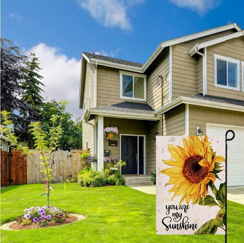 You are My Sunshine Sunflower Garden Flag 12.5 x 18 Inch Vertical Double Sided, Spring Summer Seasonal Yard Outdoor Decoration...