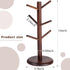 Patelai Coffee Mug Tree with 6 Hooks Wood Mug Holder Tree Mug Stand Hanger Kitchen Coffee Mug Tree Countertop Tea Cups Holder Stand 14 Inch Remova...