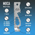 Keyport MOCA 10-in-1 Keychain Multitool (Stainless) | EDC Multi Tool: Pry Bar, Bottle Opener, Screwdriver, Box Opener, Cord Cutter & More | TSA Ke...