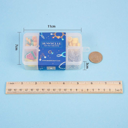 SUNNYCLUE 1 Box DIY 7 Pairs Thanksgiving Day Harvest Themed Earrings Polymer Clay Cluster Fruit Dangle Earring Making Kits Polymer Clay Fruit Bead...