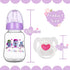 JIZHI Reborn Baby Doll Bottle and Magnetic Pacifier Set, Baby Doll Accessories for Reborn Baby Dolls, Pretend Play Feeding Toy Kids Gift (Purple)...